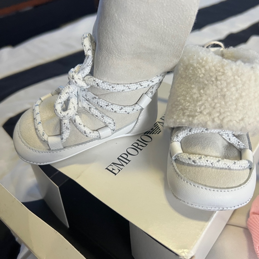 Emporio Armani Sherling Baby Booties